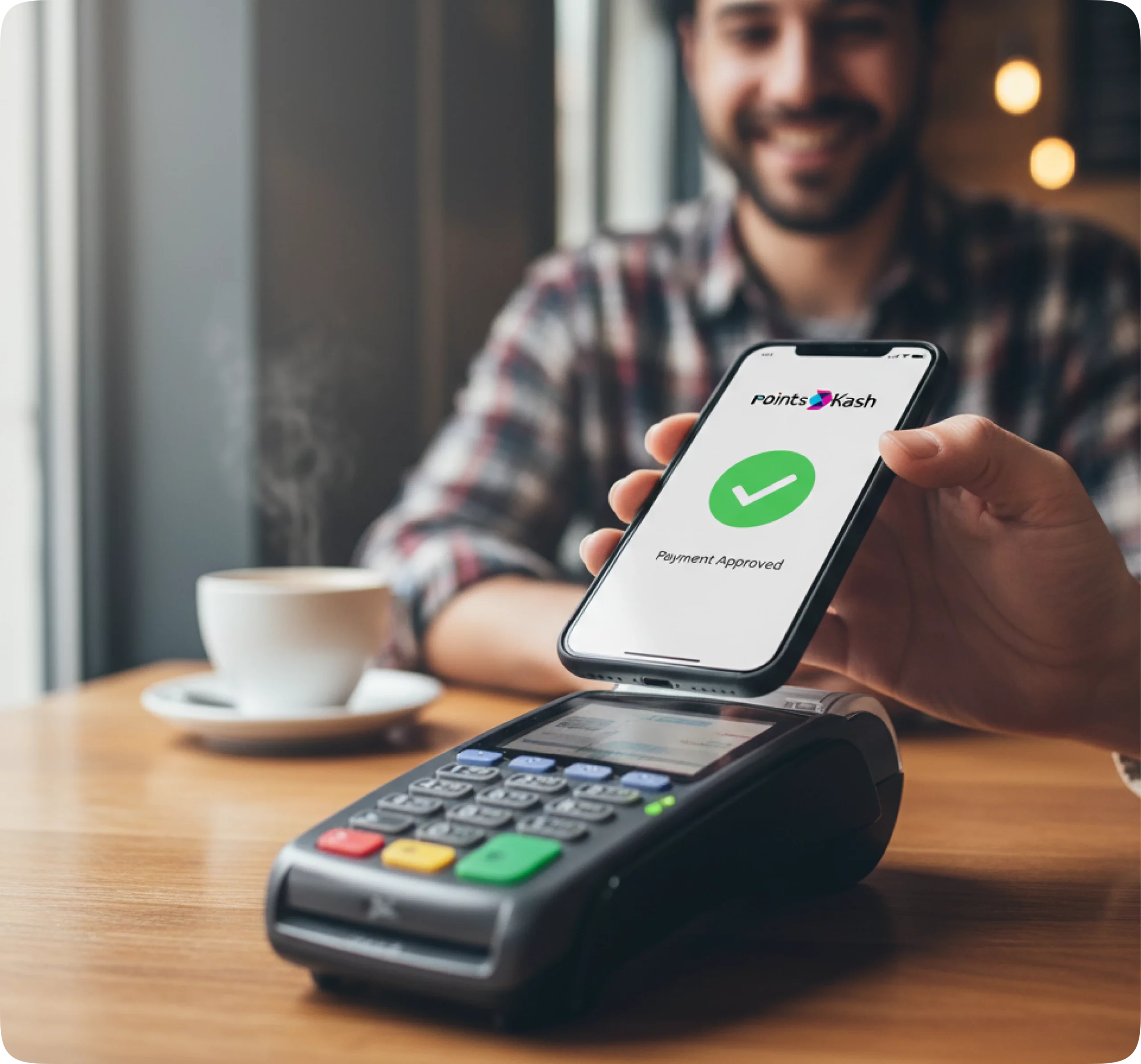 Illustration showing the impact of PointsKash — icons for loyalty points, cash, payments and growth