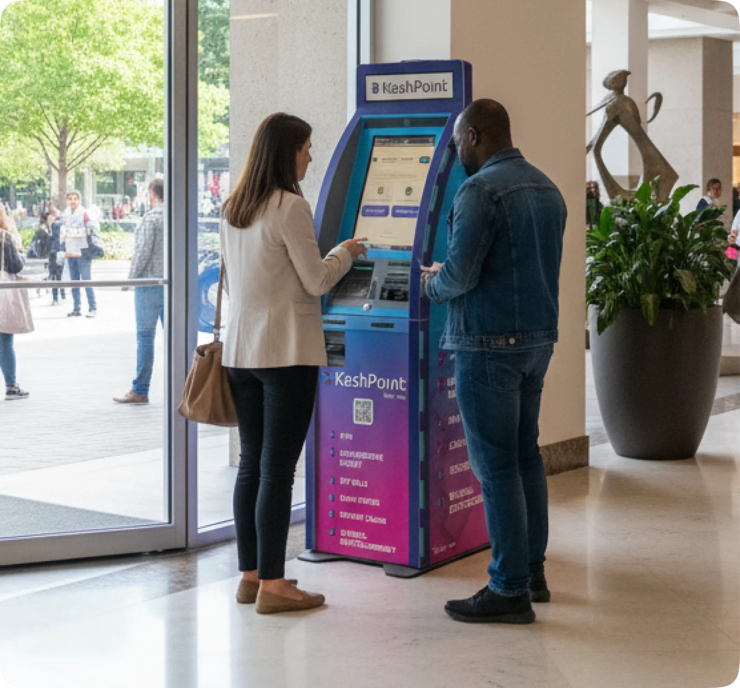 People gathered around PointsKash investor presentation slide with PointsKash logo visible