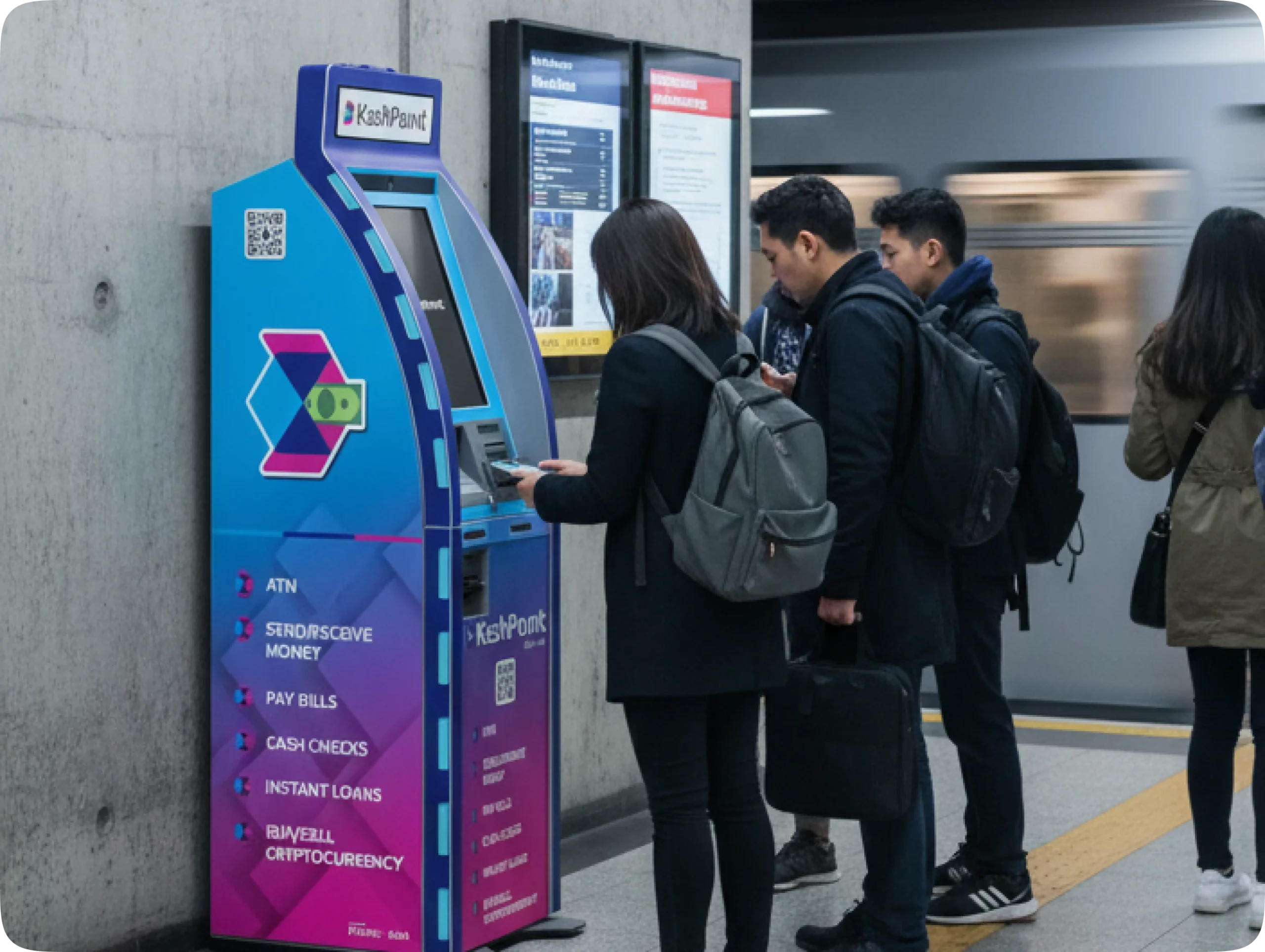 Illustration showing secure transparent trusted badge for PointsKash fintech services